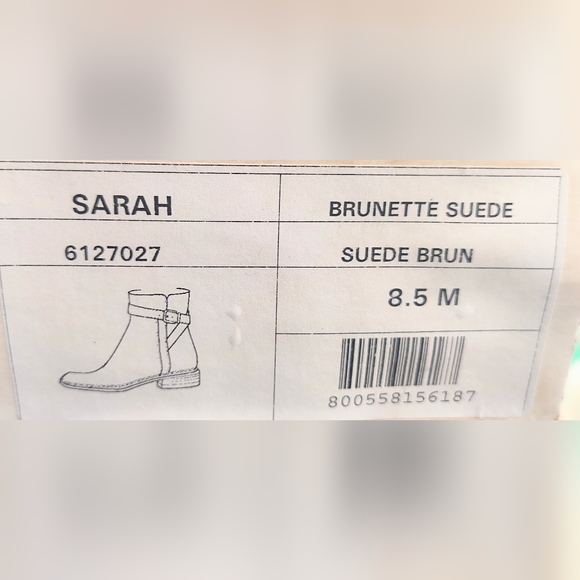 La CANADIENNE Chocolate Suede Ankle Booties - Picture 4 of 5